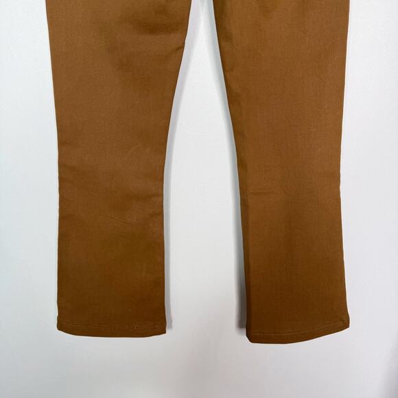 Frame Womens 27 Tobacco Coated Le Crop Mini Boot Jeans Cotton Stretch Denim - Picture 6 of 10